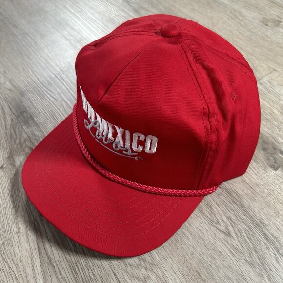 Vintage New Mexico Lobos Hat Strapback College Youngan Red Rope Cap - Picture 8 of 8